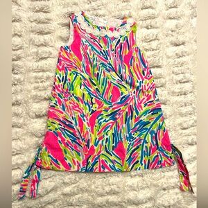 Lilly Pulitzer Pink and Blue Kids Sleeveless Blouse
